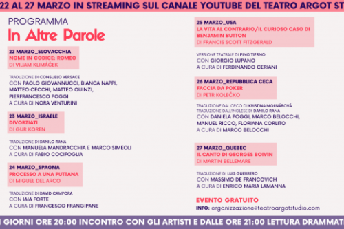 In Altre Parole – Rassegna internazionale di drammaturgia contemporanea