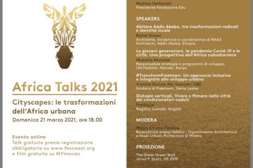 Africa Talks 2021 Cityscapes: le trasformazioni dell’Africa urbana