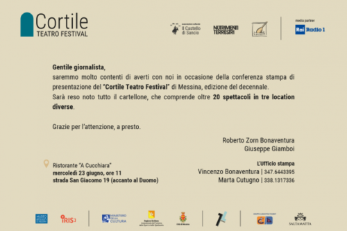 “Cortile – Teatro Festival”: ritorno al futuro per riscoprire un nuovo mondo di spettacoli