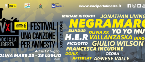 IL PROGRAMMA DI “VOCI PER LA LIBERTÀ – UNA CANZONE PER AMNESTY”: DAI NEGRAMARO, VINCITORI DEL PREMIO AMNESTY BIG, AL CONTEST PER EMERGENTI