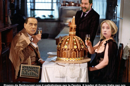 Cena ad Arcore con pallottoliere