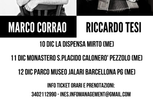 Marco Corrao e Riccardo Tesi in tour in Sicilia con Nebros. Il nuovo album di Marco Corrao
