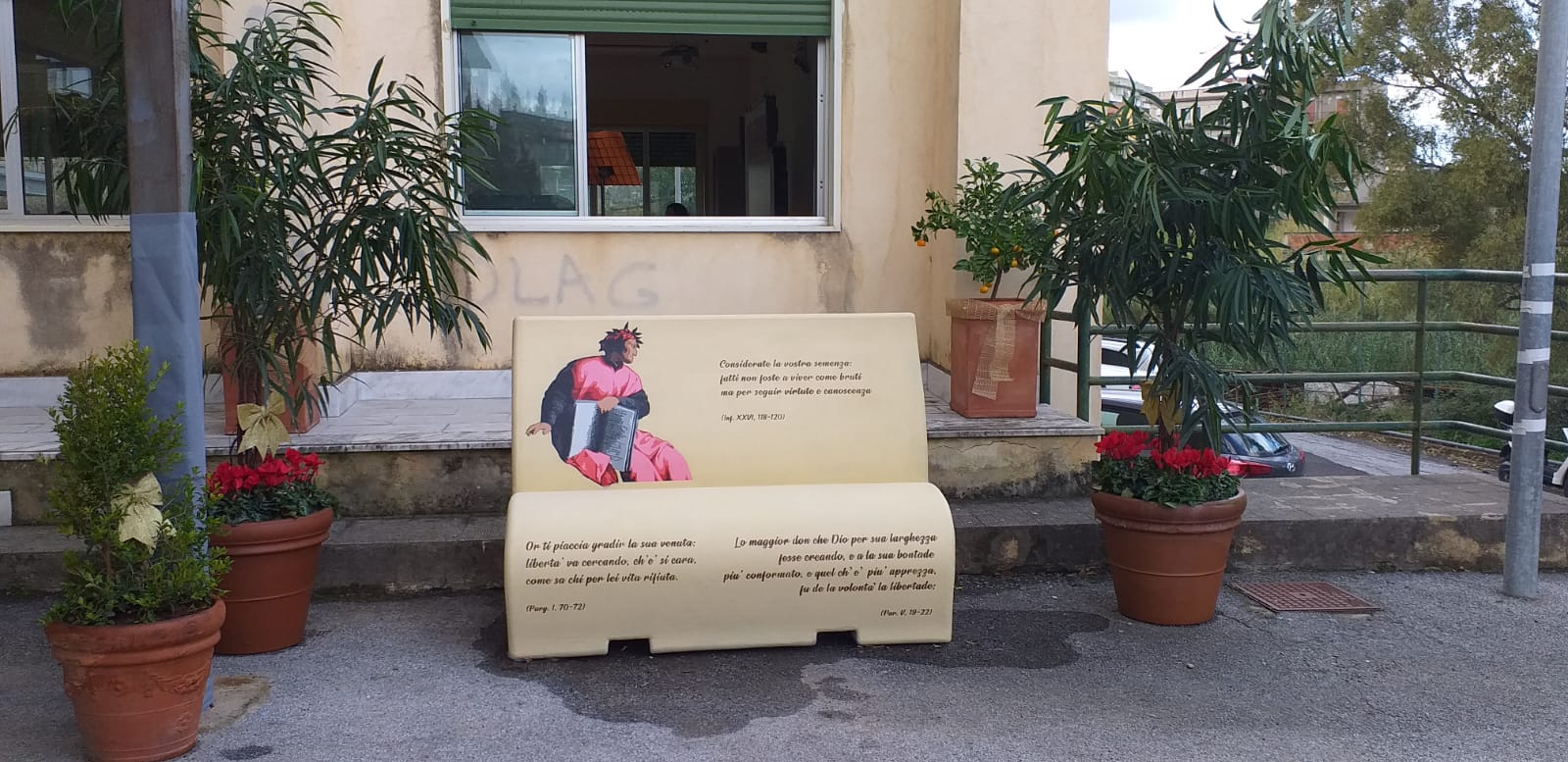 Spadafora, inaugurata la panchina letteraria al “Galileo Galilei”