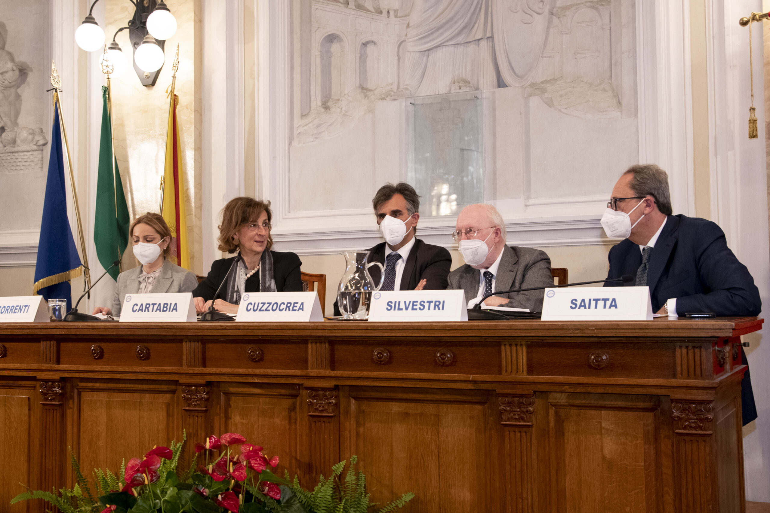 La Ministra Cartabia e il prof Silvestri, protagonisti di un dibattito con gli studenti sul tema della Giustizia e dei Diritti fondamentali