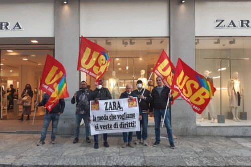 Usb: “Zara, il segreto del successo è lo sfruttamento: anche a Reggio Calabria USB in piazza”