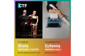 “Shots” ed “Eufemia”apriranno l’11 e il 12 luglio il “Cortile Teatro Festival”. Teatro puro della compagnia catanese MezzARIA il primo, danza contemporanea il secondo