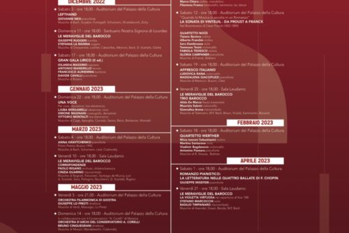 Campagna Abbonamenti Stagione Concertistica 2022-2023