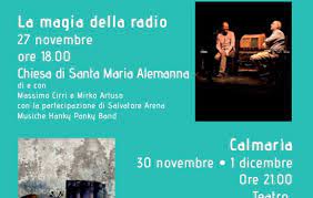 Messina, prossimi appuntamenti con EPIC: La magia della radio con Massimo Cirri e Mirko Artuso in scena alla Chiesa S. Maria Alemanna domenica 27 novembre alle ore 18.00