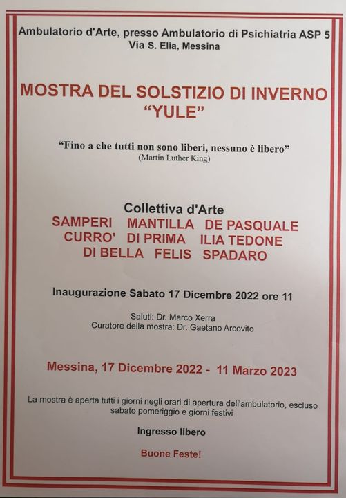 Yule, la collettiva all’Ambulatorio d’Arte ASP 5