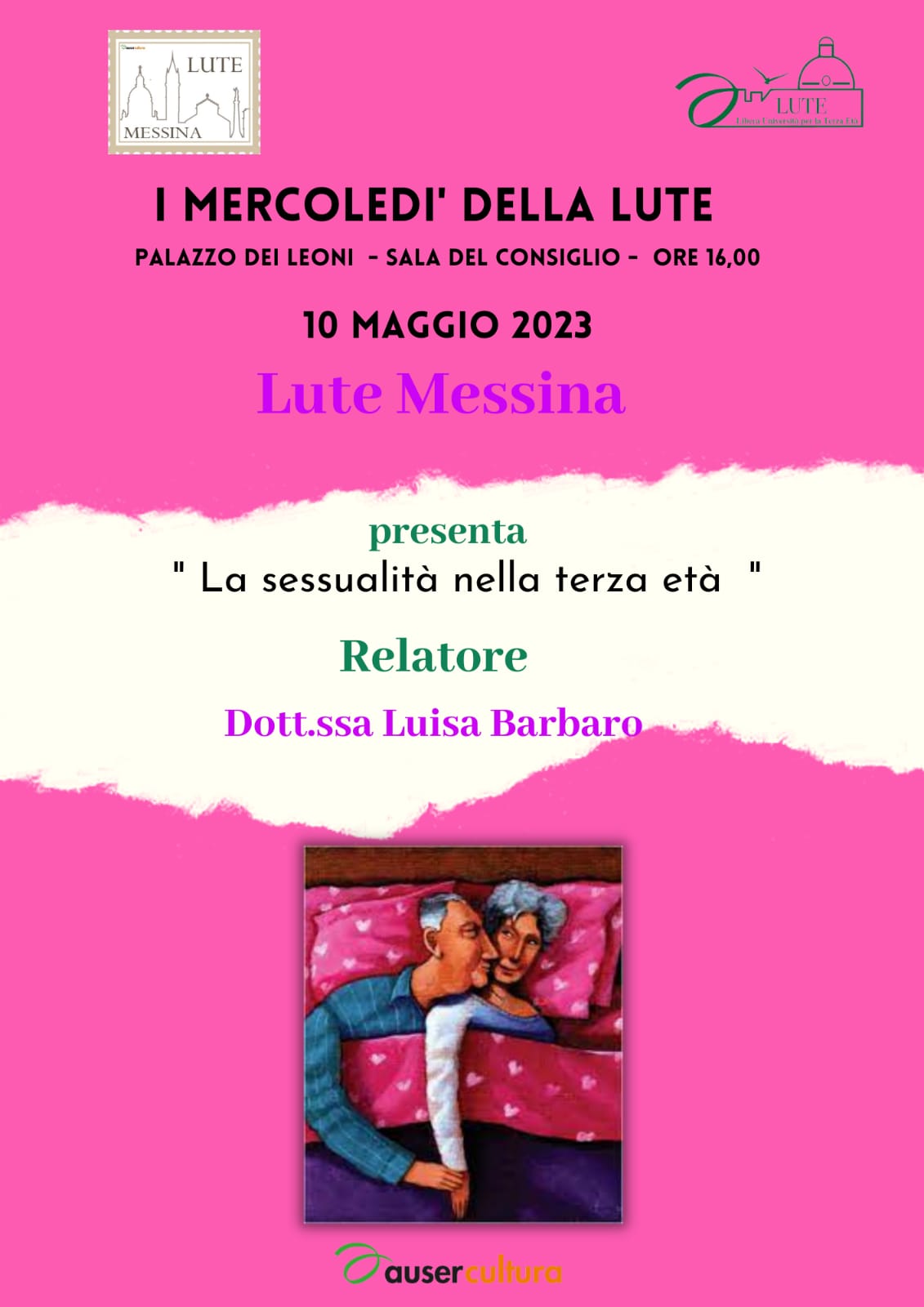 I Mercoledì della LUTE: La ginecologa Luisa Barbaro oggi alle 16:00 nella sala consiliare di Palazzo dei Leoni