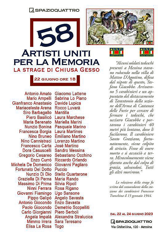 58 artisti per la memoria