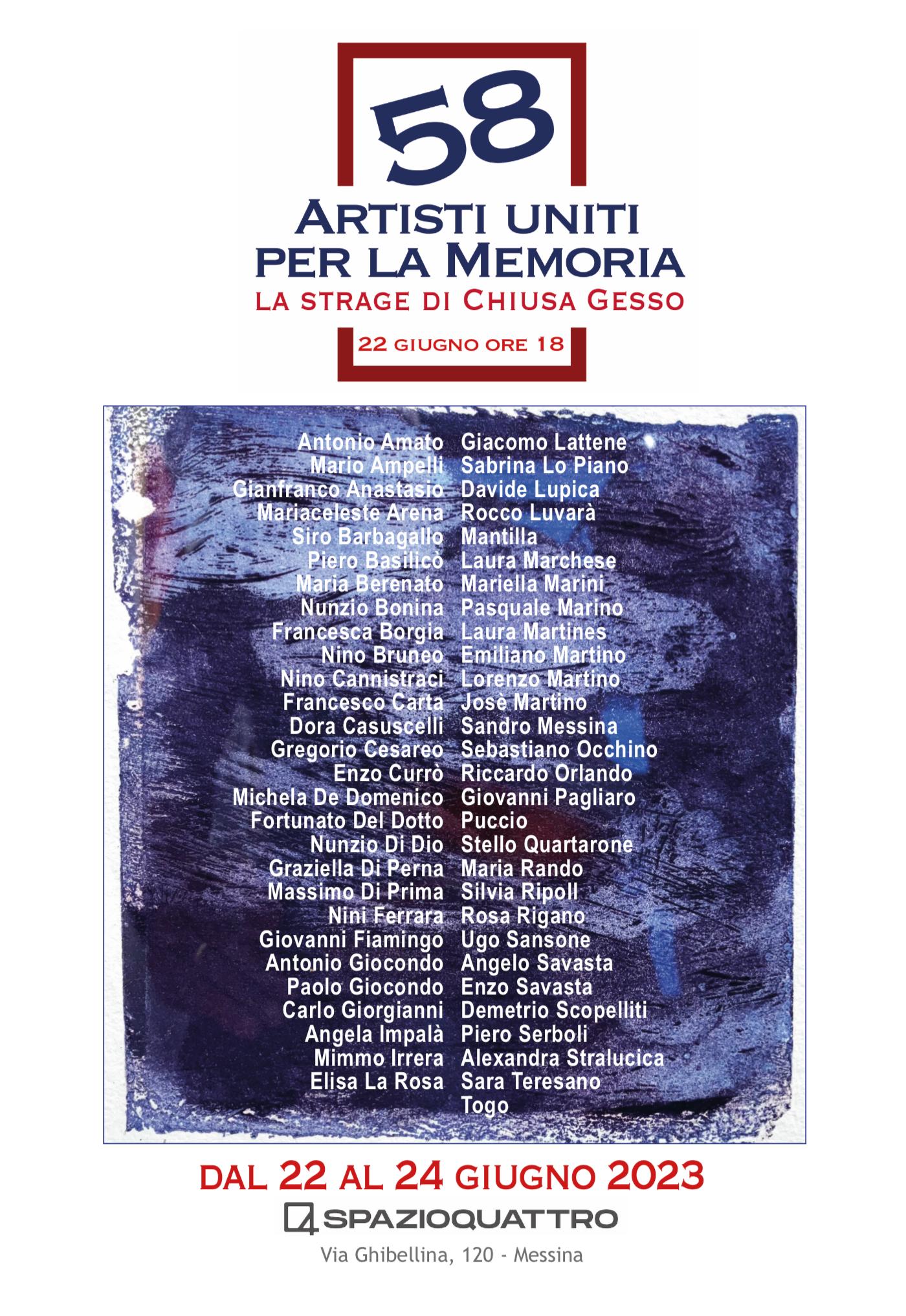 Una Collettiva d’arte ricorda la strage di Chiusa Gesso