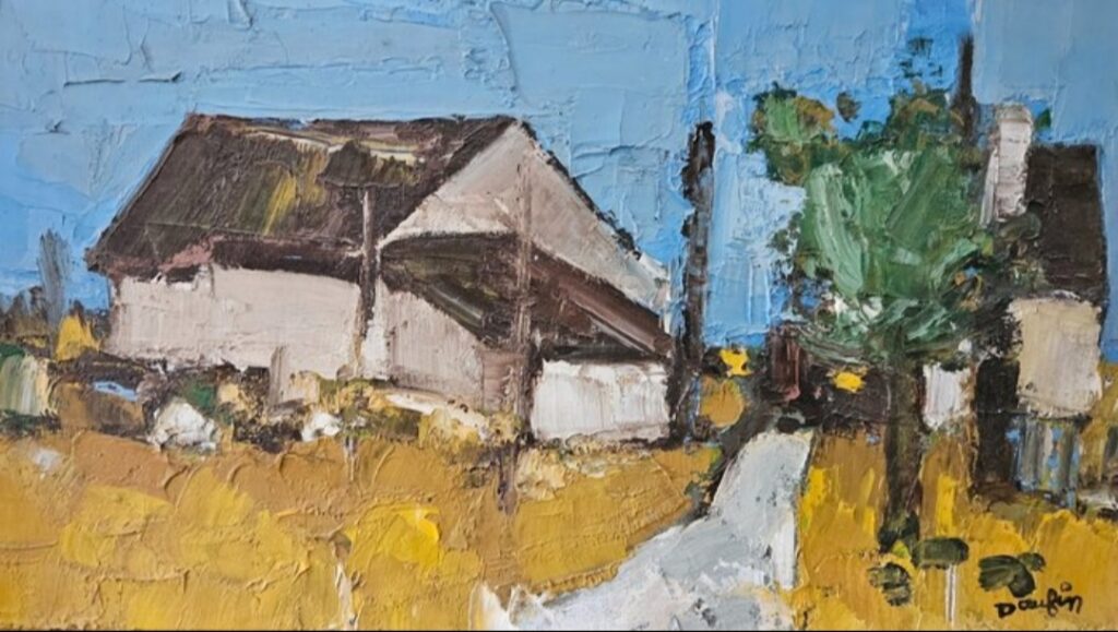 Jacques Daufin "Paesaggio d'estate" - olio su tela, cm 40 x 50