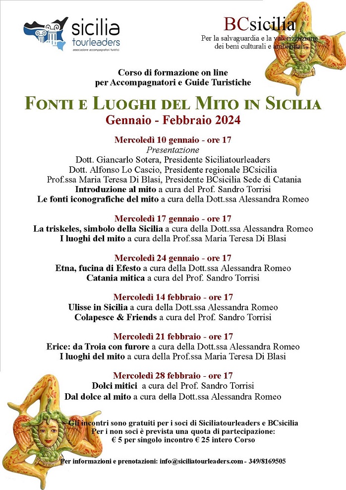 Fonti e Luoghi del Mito in Sicilia