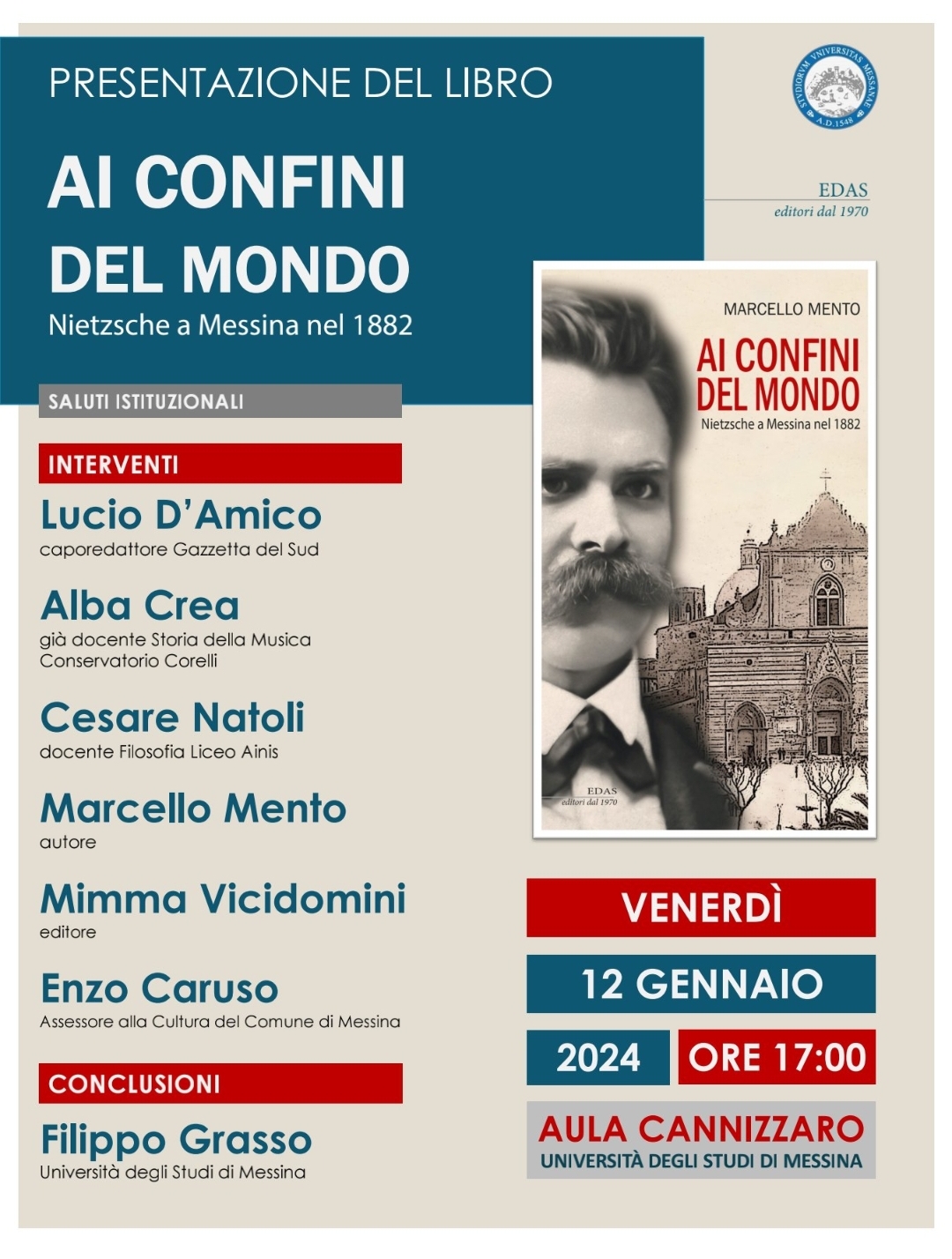 Nietzsche e lo scirocco di Messina nel libro di Marcello Mento