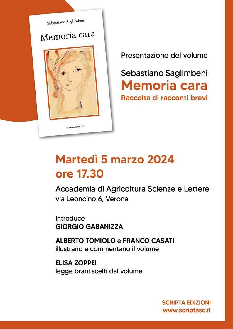 ‘Memoria cara’, l’ultima opera di Saglimbeni