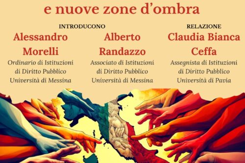 UniMe: “La solidarietà finanziaria nel regionalismo italiano, tra vecchie e nuove zone d’ombra