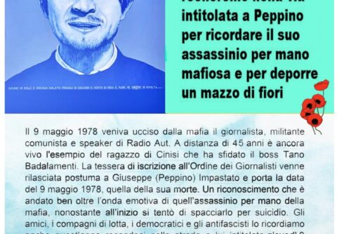 Ancora fiori di campo in memoria di Peppino Impastato