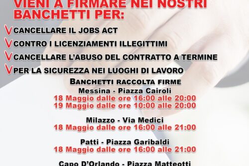 Per il lavoro ci metto la firma