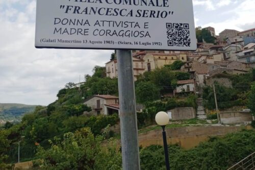 Rinnovata la memoria antimafia. Galati Mamertino dedica la Villa Comunale alla concittadina Francesca Serio, madre di Salvatore Carnevale