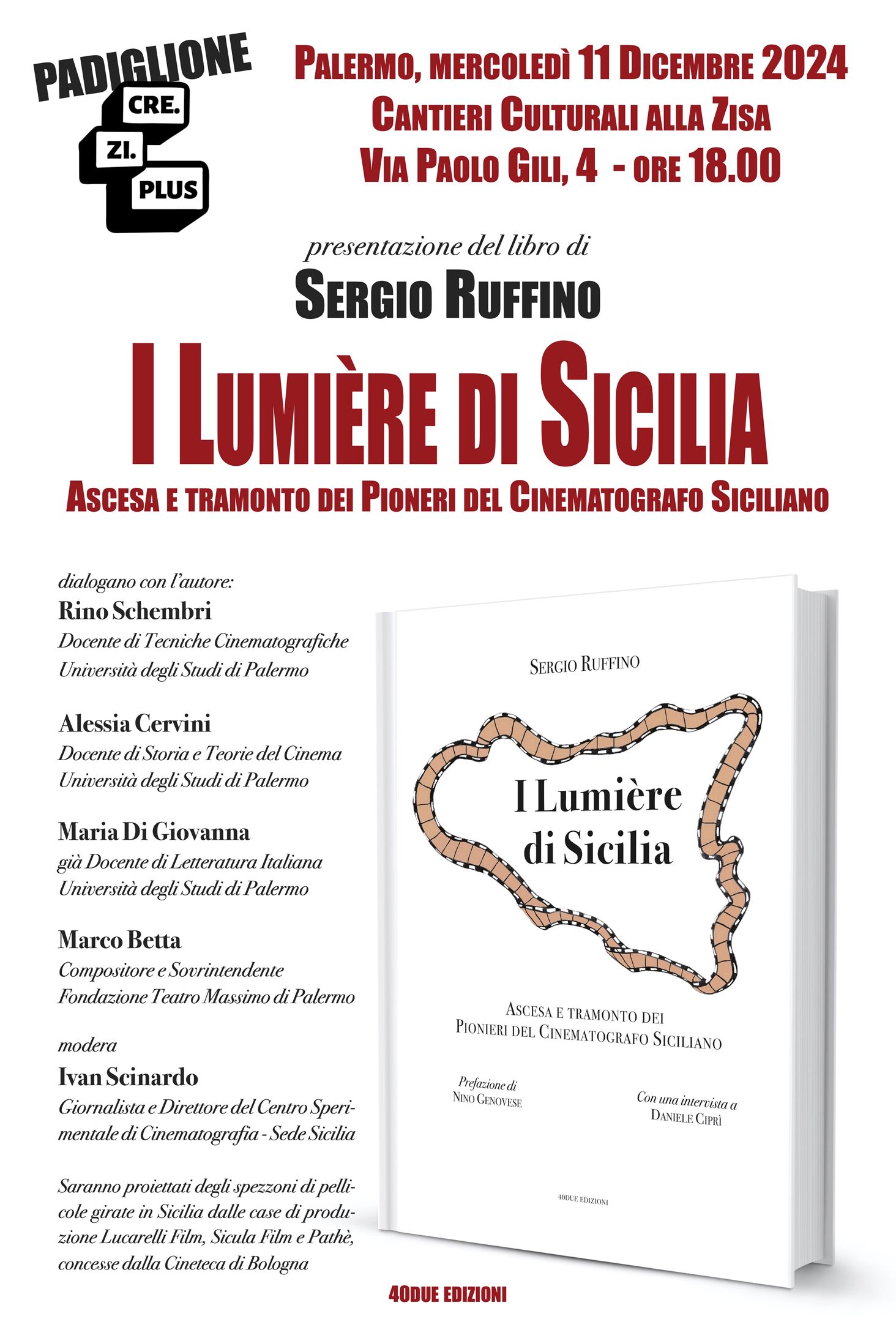 presentazione del libro “I Lumière di Sicilia – ascesa e tramonto dei Pionieri del Cinematografo Siciliano”