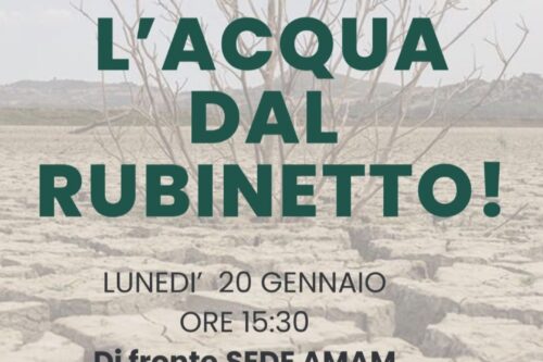 Messina, sit-in di protesta: “Vogliamo l’acqua dal rubinetto”