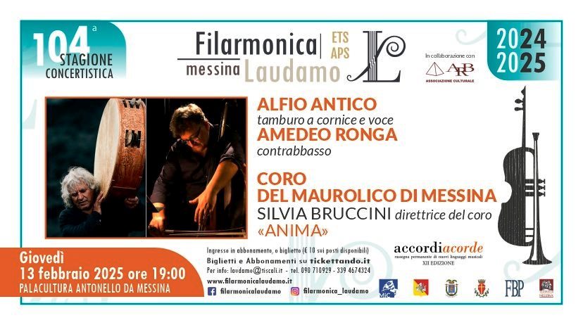 “Anima”, Alfio Antico e il Coro del Maurolico in scena