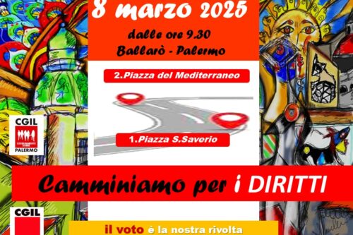 “Camminiamo per i diritti”: Iniziativa della CGIL Palermo