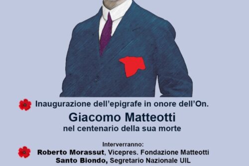 Giacomo Matteotti: la città e i lavoratori di Messina gli dedicano una lapide