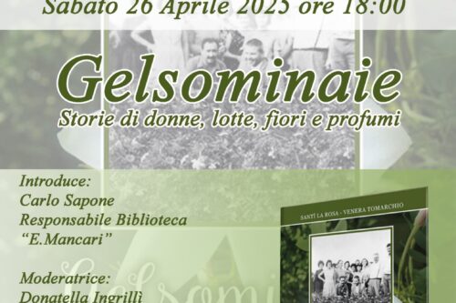 Capo d’Orlando, presentazione di “Gelsominaie”