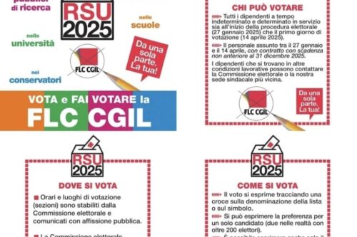 Elezioni Rsu, nel comparto scuola risultato importante della Flc Cgil che si conferma il primo sindacato