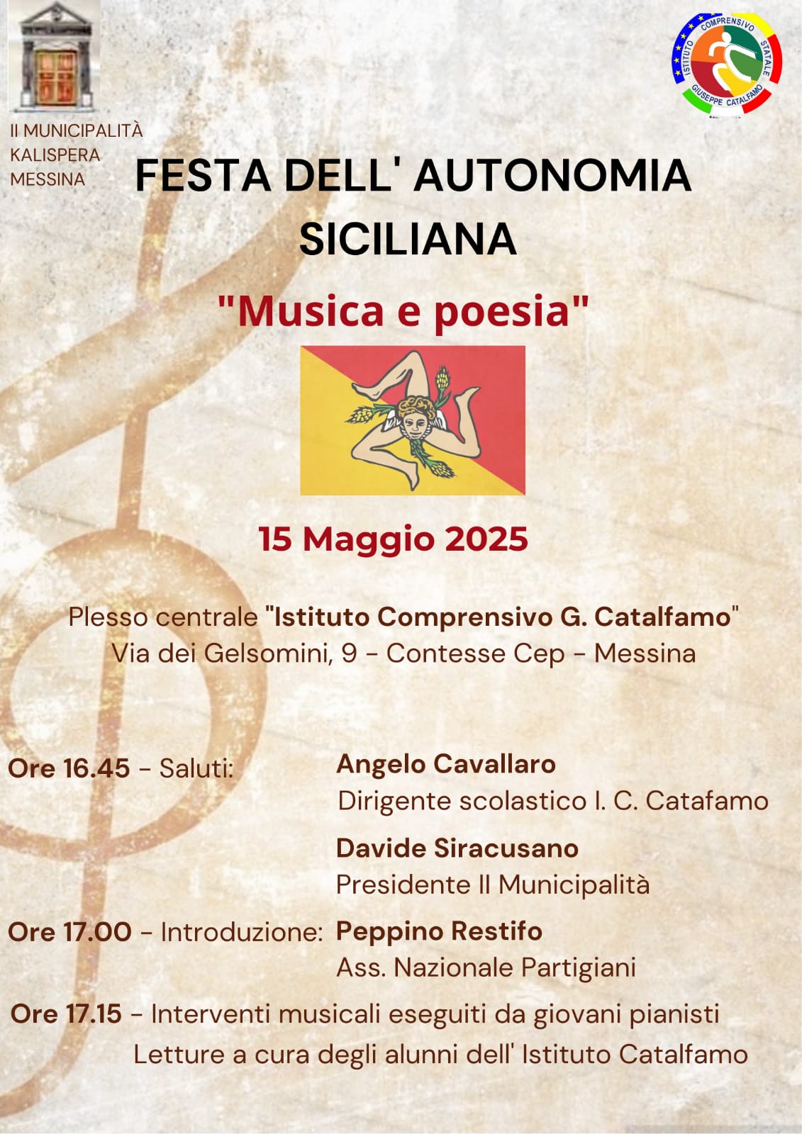 Festa dell’autonomia siciliana all’Istituto comprensivo “Catalfamo” di Contesse-Cep