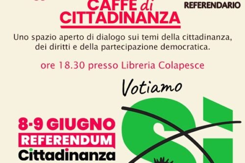 venerdì caffè di cittadinanza da Colapesce