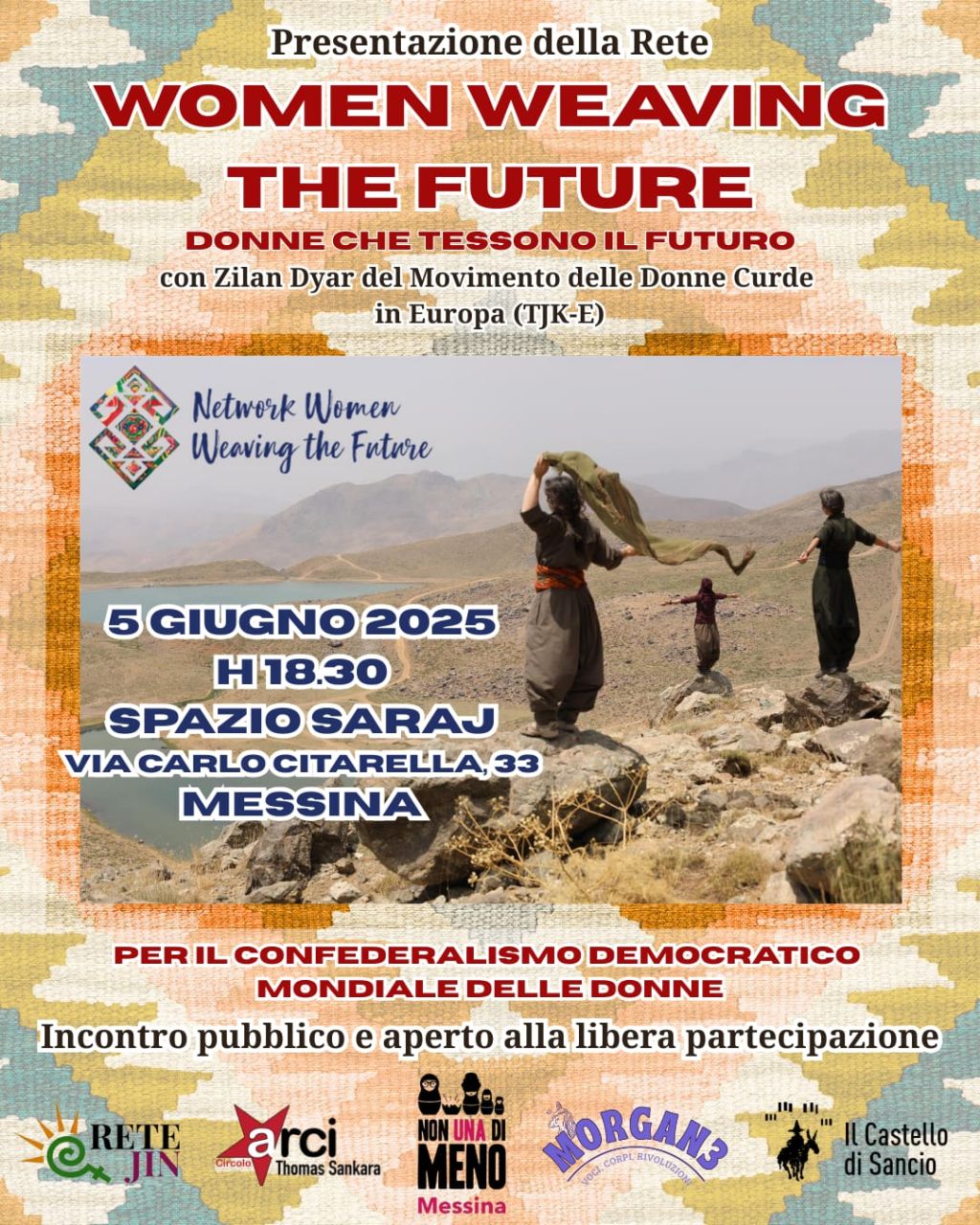 giovedì 5 giugno WOMEN WEAVING THE FUTURE allo Spazio Saraj