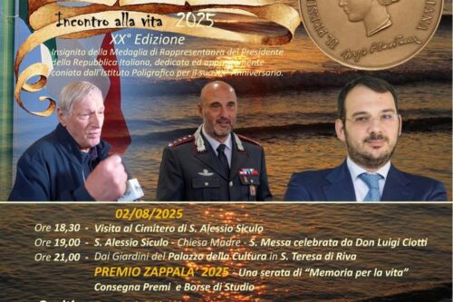 XX edizione del PREMIO ZAPPALA’ 2025