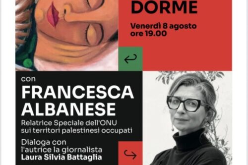 CATANIA. “QUANDO IL MONDO DORME” PRESENTAZIONE LIBRO CON FRANCESCA ALBANESE