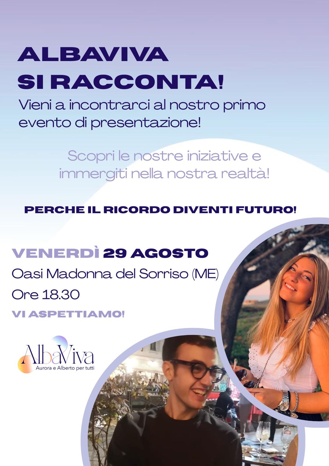 Presentazione associazione “AlbaViva: Aurora e Alberto per tutti”