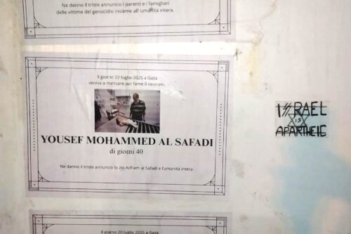 ANNUNCI MORTUARI CONTRO IL GENOCIDIO PALESTINESE RITRAGGONO SALVINI E SCOPPIA LA POLEMICA