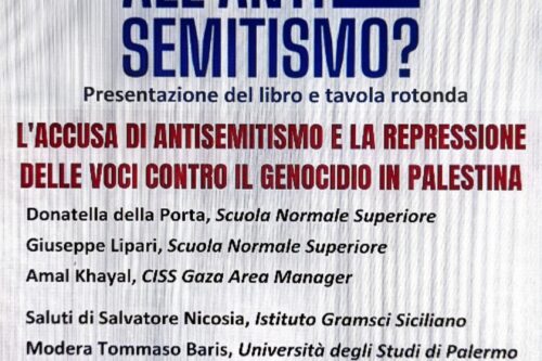 Presentazione a Palermo del libro “Guerra all’antisemitismo?” di Donatella della Porta e tavola rotonda 