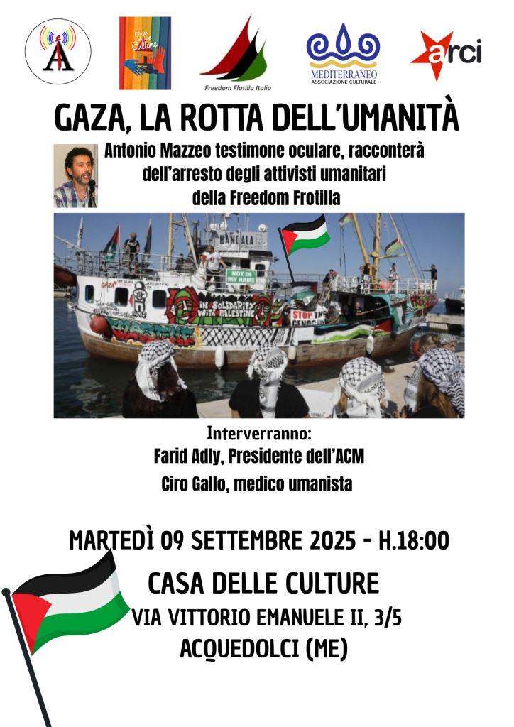 Gaza: La rotta dell’umanità. Incontro con Antonio Mazzeo
