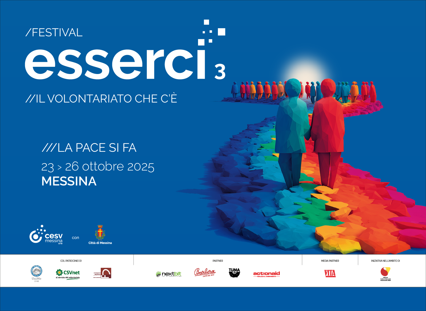 Da giovedì 23 sino a domenica 26 ottobre la manifestazione “EsserCi Festival” dedicata al volontariato e alla cultura della Pace