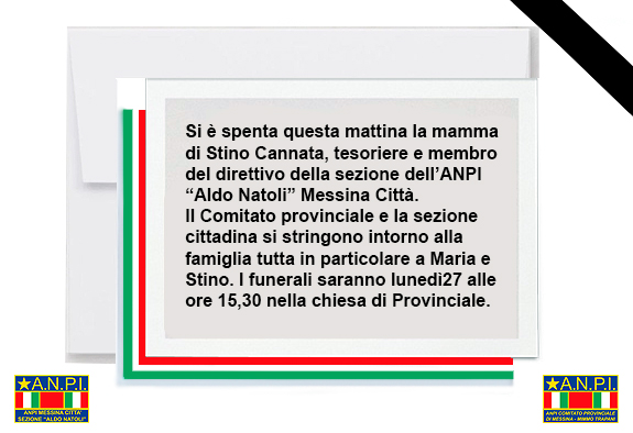 Si è spenta la mamma di Stino Cannata