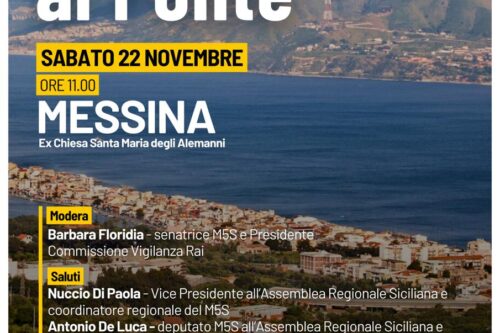 “Alternative al Ponte”, convegno sabato 22 novembre a Messina organizzato dal M5S