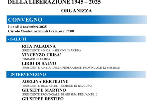 Ricorrenza dell’80° anniversario della Liberazione a Ucria