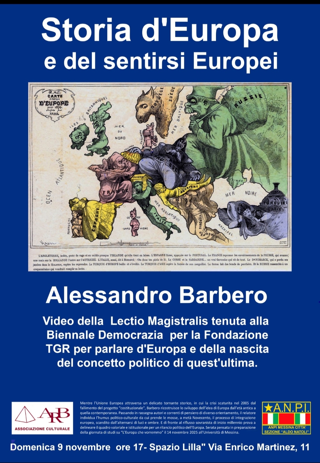 Messina: “Storia d’Europa e del sentirsi europei”