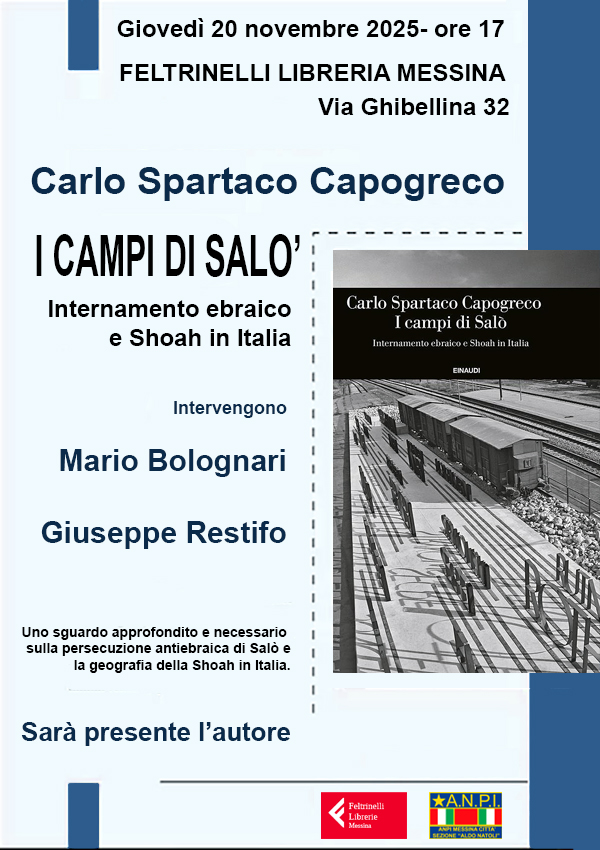 “I campi di Salò”, alla libreria Feltrinelli di Messina