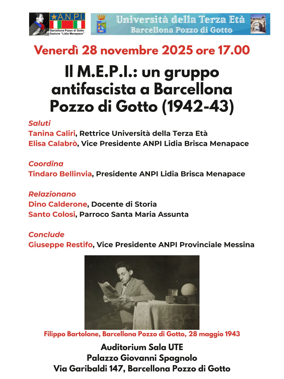 Il M.E.P.I.: un gruppo antifascista a Barcellona Pozzo di Gotto (1942-1943)