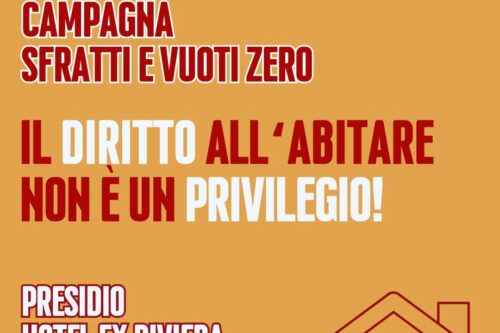 Presidio “Sfratti Zero” – Messina, 13 novembre ore 10:30 presso Ex Hotel Riviera