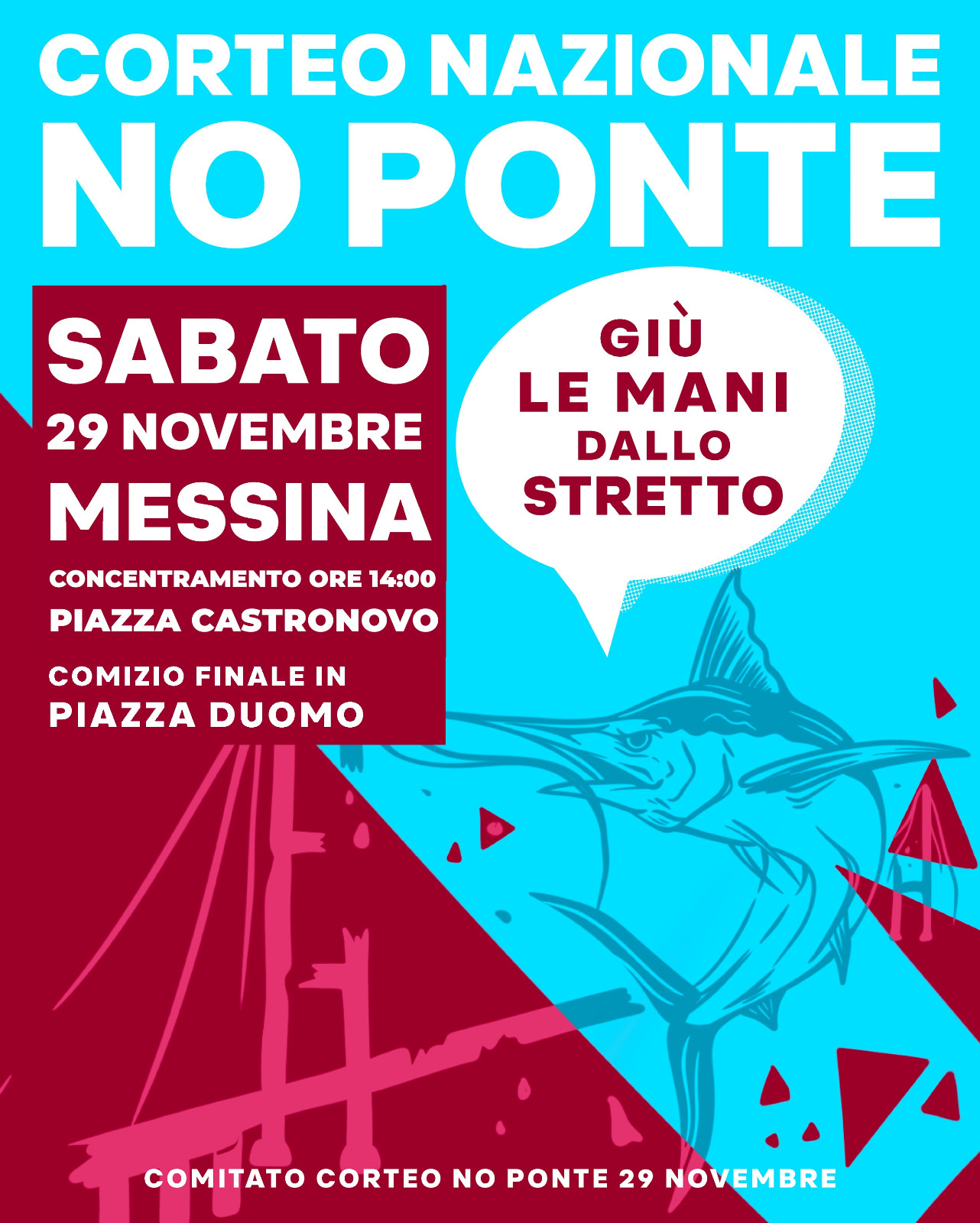 Aumentano le adesioni al corteo noponte del 29 novembre