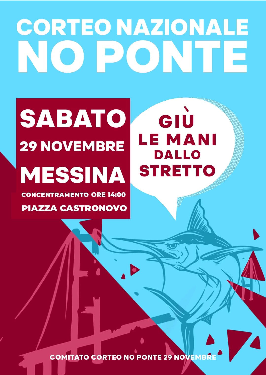 No al Ponte. Insieme a Messina per un grande corteo nazionale